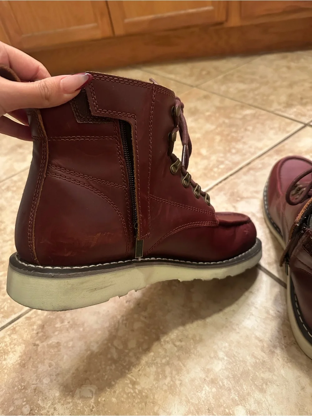 Harley-Davidson maroon leather